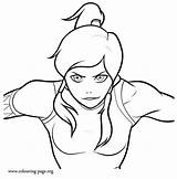 Korra Avatar Coloring Pages Legend Print Colouring Popular Coloringhome sketch template