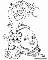 Puss Humpty Dumpty Botas Colorear Gato Pegar Kategorien sketch template