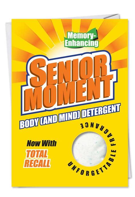 senior moment body soaps birthday greeting card