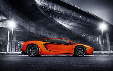 Orange Lamborghini Aventador Wallpaper Hd Car Wallpapers Id 3444