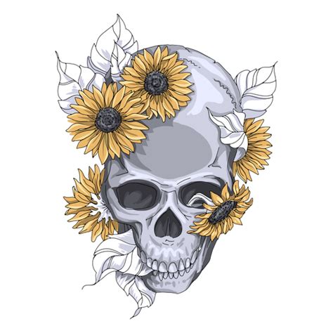 Free Sunflower Skull Svg 365 Svg Png Eps Dxf File