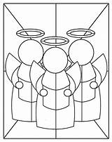 Glass Stained Patterns Mosaic Christmas Beginner Coloring Template Vitral Pages Pattern Templates Paper Angels Choir Studio Angel Ornaments November Designs sketch template
