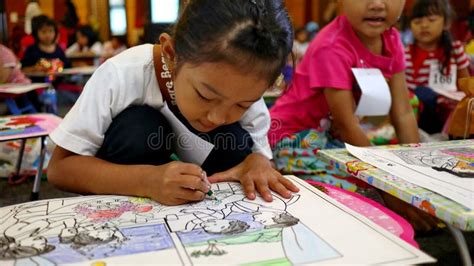 group  children coloring stock image image  artists