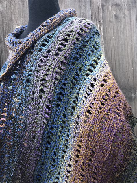 rivers shawl  crochet pattern rich textures crochet