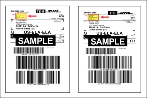 dhl shipping label labels design ideas