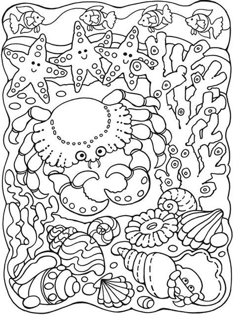 sea life coloring pages  adults  getdrawings