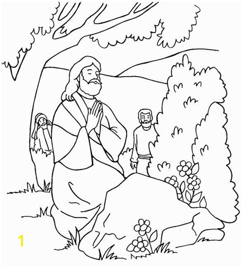 jesus praying   garden  gethsemane coloring page divyajanan
