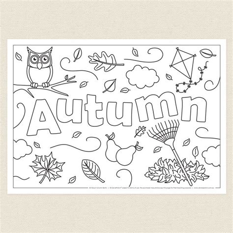 cover page cover pages colouring pages autumn