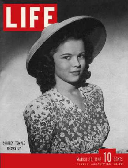 Life Magazine Copyright 1942 Shirley Temple Grows Up Mad