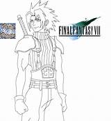 Zack Fair Lineart Deviantart sketch template