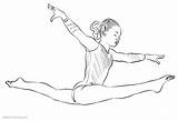 Gymnastics Coloring Pages Gabby Douglas Athlete Printable Color Kids Print sketch template