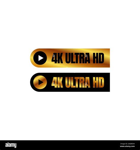 Ultra Hd 4k 4k Botón Logotipo Uhd Signo Marca Símbolo De Resolución