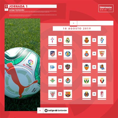 liga le calendrier de la ere journee avec bilbao barca  celta vigo