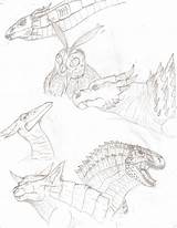 Godzilla Pages Anguirus Headshots Taom Allies Template Deviantart sketch template