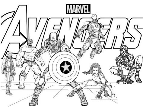 avengers poster coloring page  printable coloring pages  kids