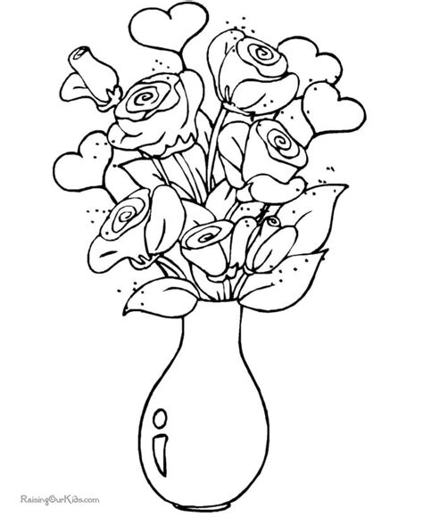 roses coloring page printable coloring pages valentines day