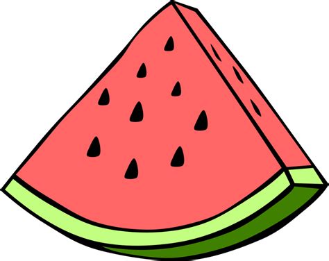 clipart simple fruit watermelon geraldg