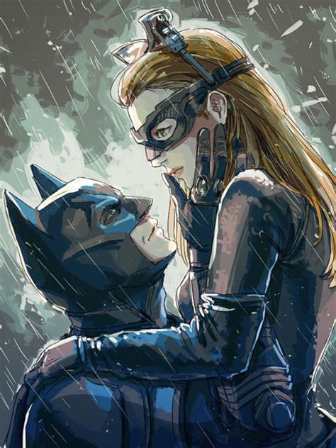 Batman And Catwoman Beautiful Sweet Drawing Based On The