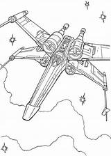 Wars Star Coloring Pages Printable Wing Ship Fighter Kids Print Coloring4free Color War Sheet Book Sheets Fun Drawing Colouring Will sketch template