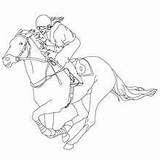 Horse Coloring Pages Racing Getcolorings Race sketch template