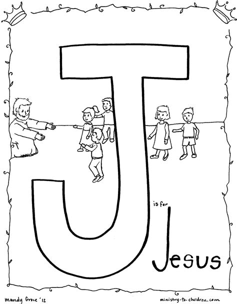 jesus bible alphabet coloring page
