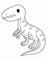 Rex Coloring Baby Tyrannosaurus Pages Printable Animal sketch template
