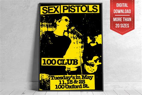 sex pistols poster sex pistols concert poster sex pistols etsy