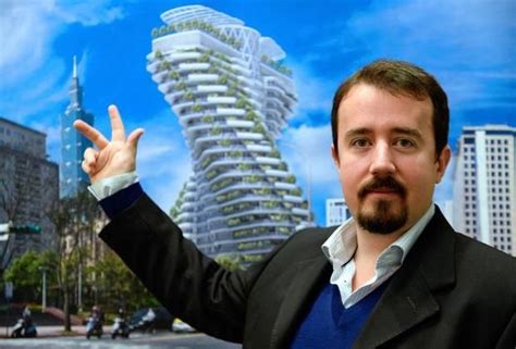 french architect vincent callebaut poses   presents  picture