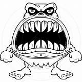 Teeth Clipart Monster Sharp Drawing Cartoon Angry Mouth Big Line Getdrawings Clipartmag sketch template
