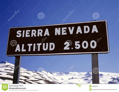 sierra nevadaspain stock image image  travel white