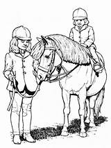 Horse Coloring Riding Pages Girl Horses Drawing Jumping Little Kids Printable Animal Girls Print Color Kid Books Book Library Clipart sketch template