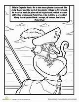 Captain Hook Pirate Coloring Worksheet Color Education Pan Peter Often Saltiest Neverland Accompanied Infamous Features He sketch template