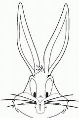 Bunny Bugs Coloring Pages Looney Tunes Cartoon Drawing Face Kids Characters Colouring Print Dibujo Sketches Drawings Book Books Bug Color sketch template