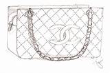 Chanel Bag Sketch Fashion Sketches Bags Coco Illustration sketch template
