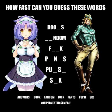 How Fast Can You Guess These Words Ce Answers Book Random Fork Pants