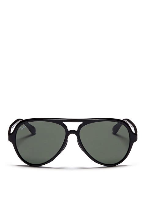 ray ban acetate aviator sunglasses in black for men lyst