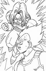 Dragon Ball Coloring Vegeta Trunks Kids Pages Gif Few Details Anime sketch template