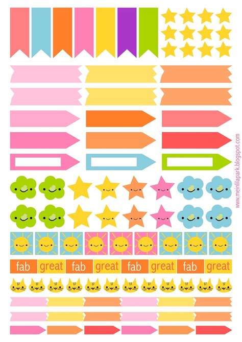 Free Printable Planner Flags And Stickers Ausdruckbare