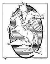 Pegasus Cavalo Winged Alado Unicorn Cavalos sketch template