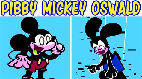 fnf  glitched legends mickey  oswald weeks pibby  fnf mod youtube