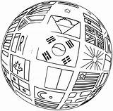 Globe Coloring Wecoloringpage Earth sketch template