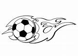 Coloring Fire Ball Printable Pages Calcio Soccer Kids Roma Football Categories Game sketch template