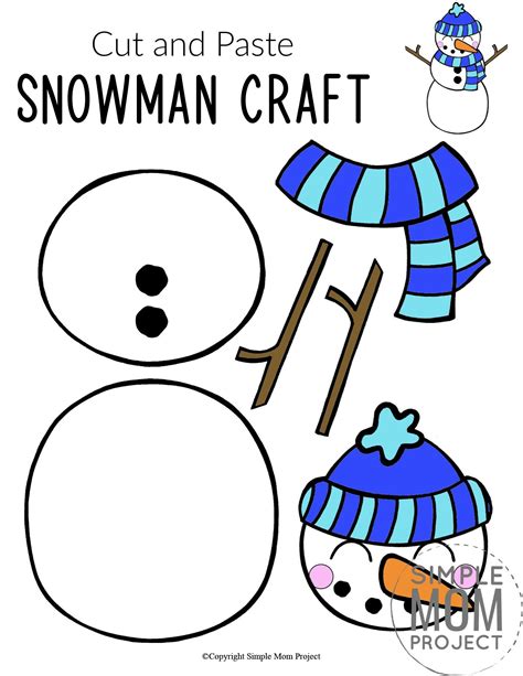 fun  easy snowman craft template