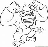 Kong Donkey Mario Coloringpages101 Kart Getcolorings sketch template