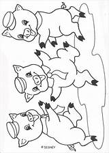Cerditos Pigs Visitar Porquinhos sketch template