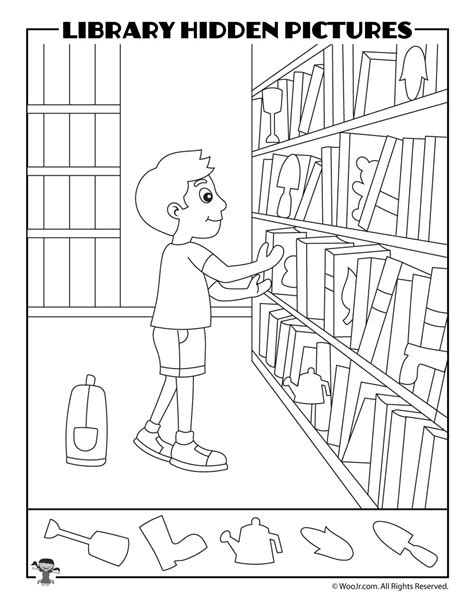 printable library activities coloring pages word puzzles hidden