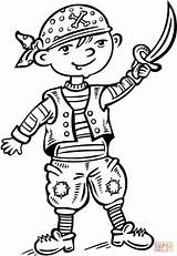 Coloring Pirate Pages Underpants Pirates Printable Dressed Child Story Kid sketch template