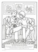 Family Eternal Coloring Lesson Primary Sheet Living Happy Clean Friend 2006 February January sketch template