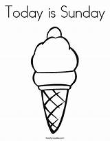 Ice Cream Coloring Cone Snow Pages Sunday Drawing Kids Print Today Clipart Cones Template Cliparts Color Outline Twistynoodle Printable Cycle sketch template