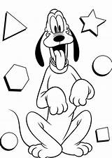 Pluto Colorear Perro Abajo Bonitos Diviértete Dando sketch template
